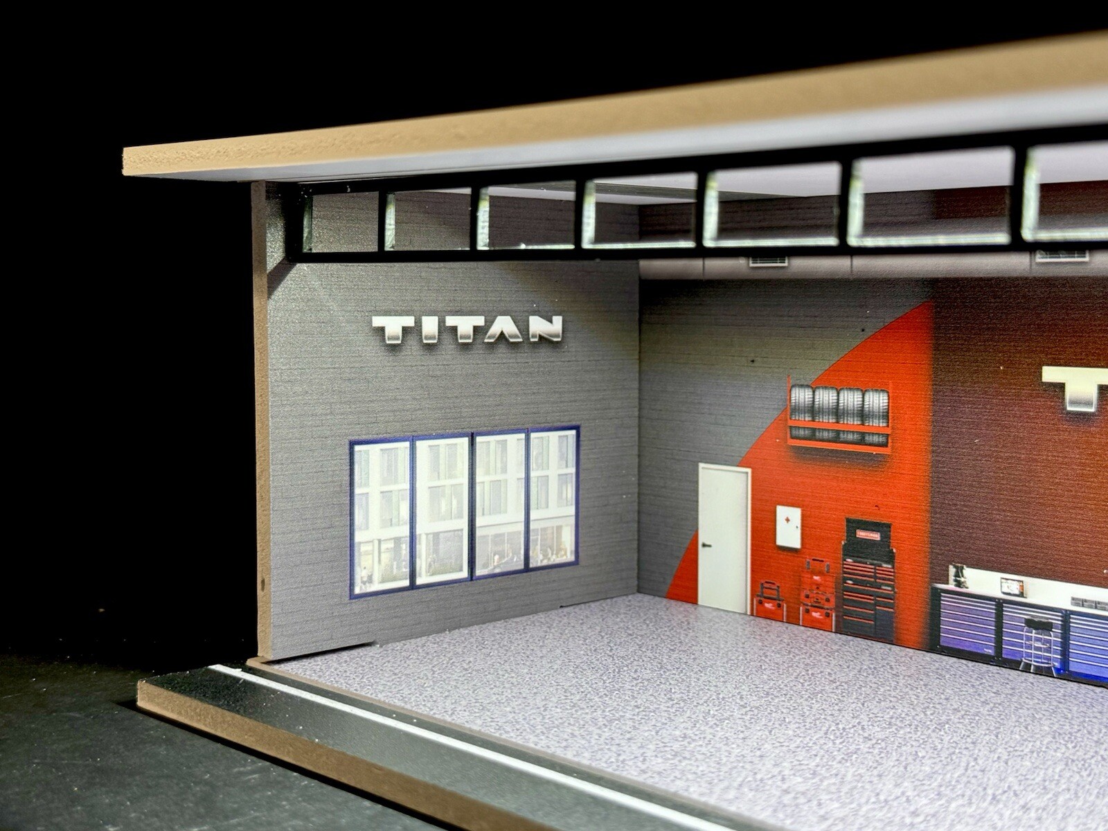 Nissan Titan Theme FOR Hot Wheels 1:64 Model Diorama Garage LED Lighting