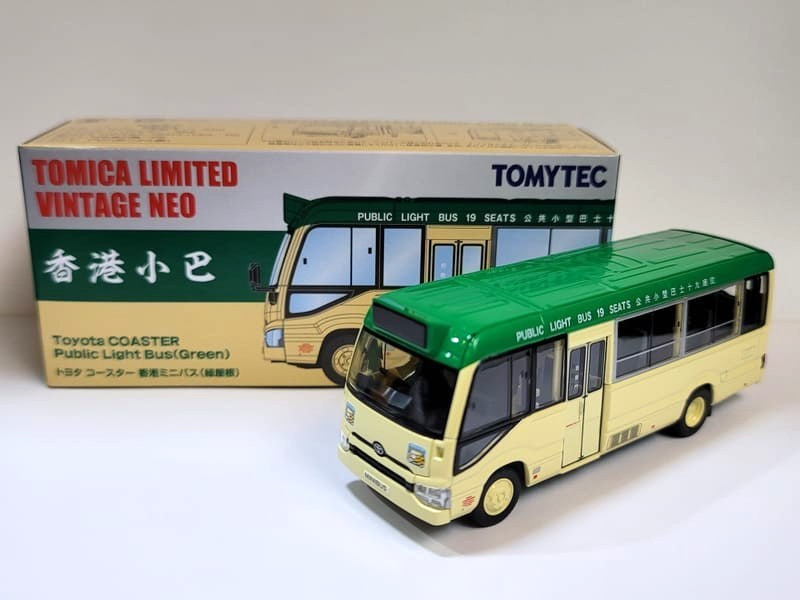 Tomica Limited Vintage Toyota Coaster Hong Kong Public Light Bus Green Model Car