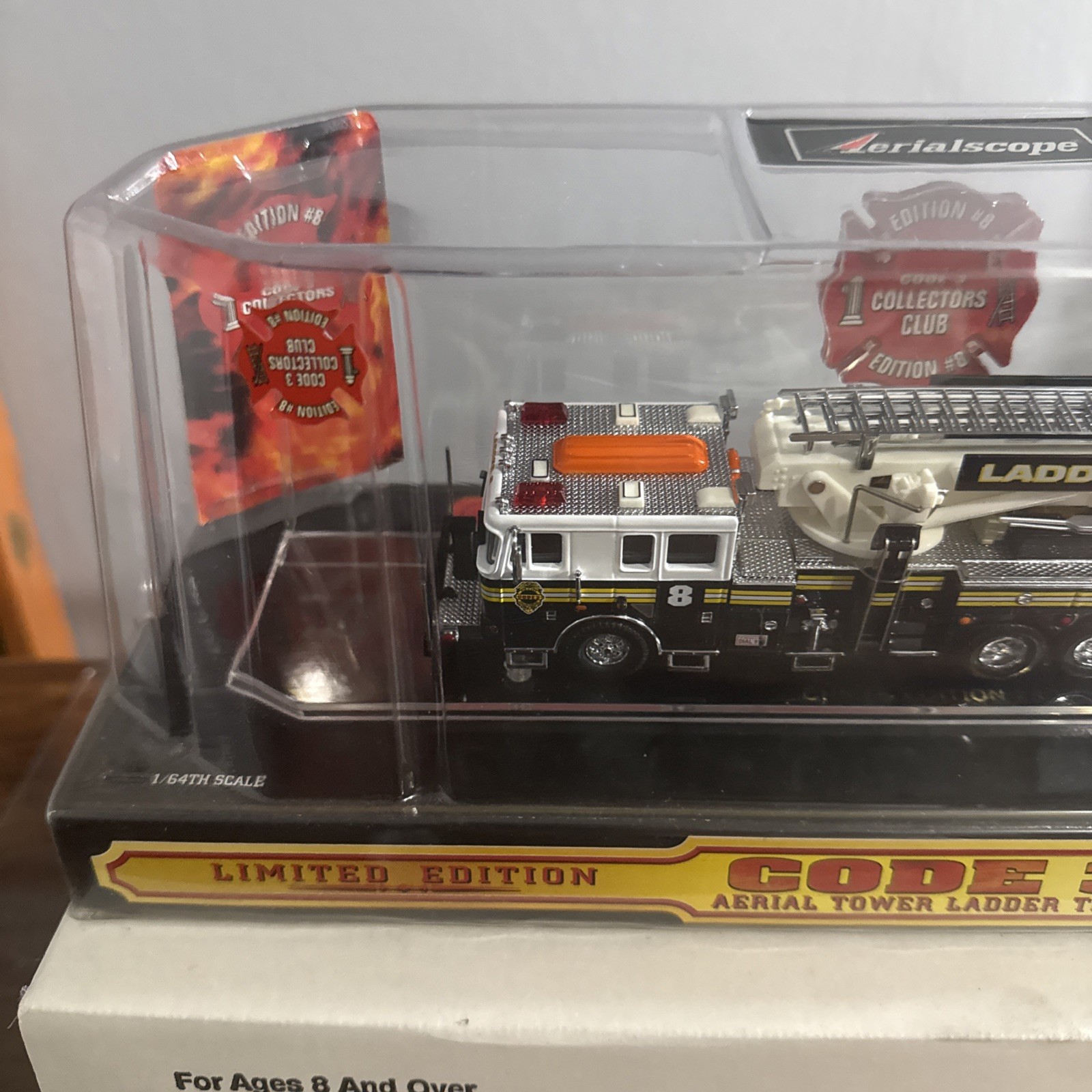 Code 3 CHIEFS Edition #8 Aerialscope Tower Ladder Truck Limited Edition No 12258