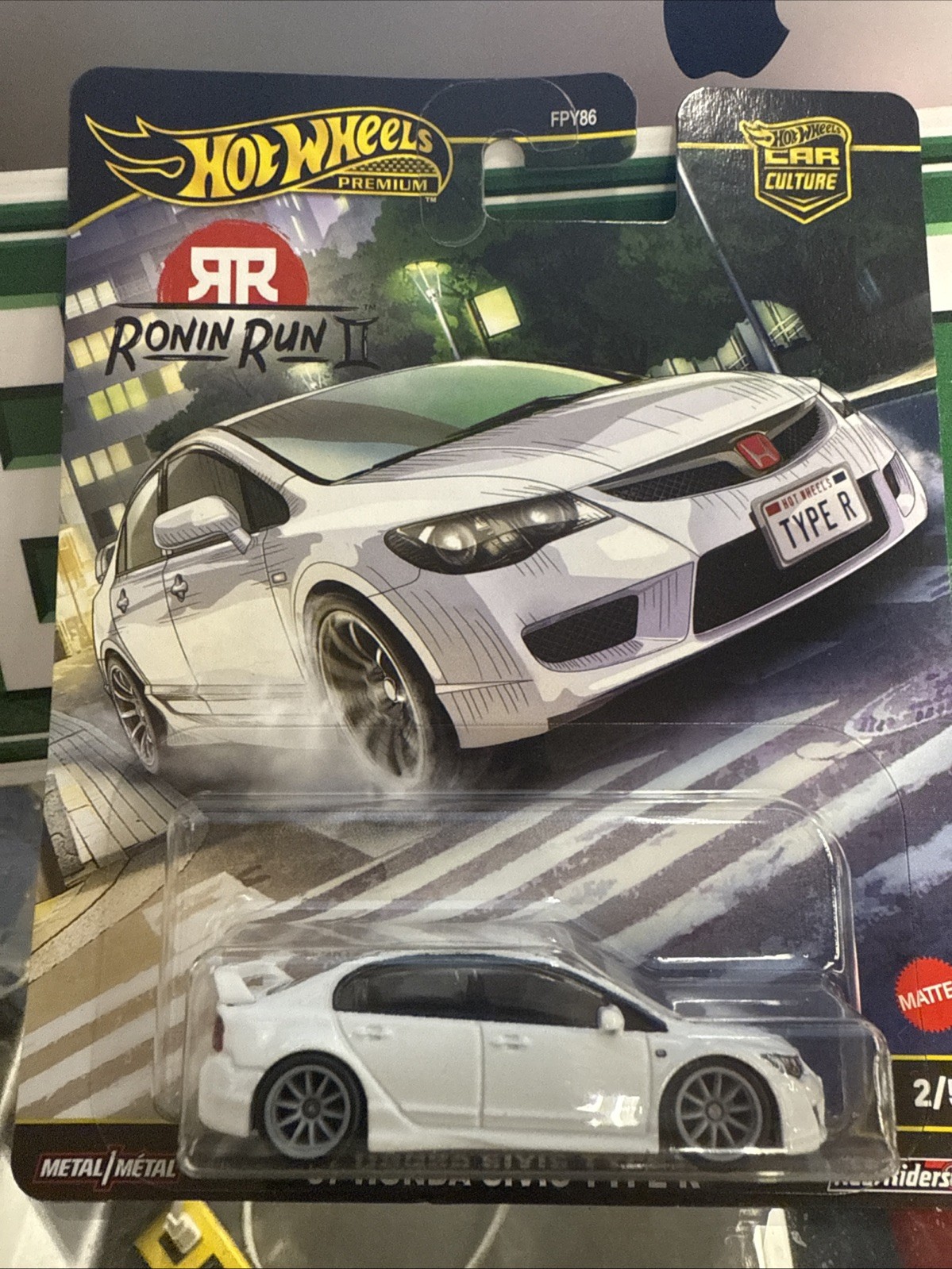 2025 Hot Wheels Ronin Run II ‘07 Honda Civic Type R 2/5 In Hand