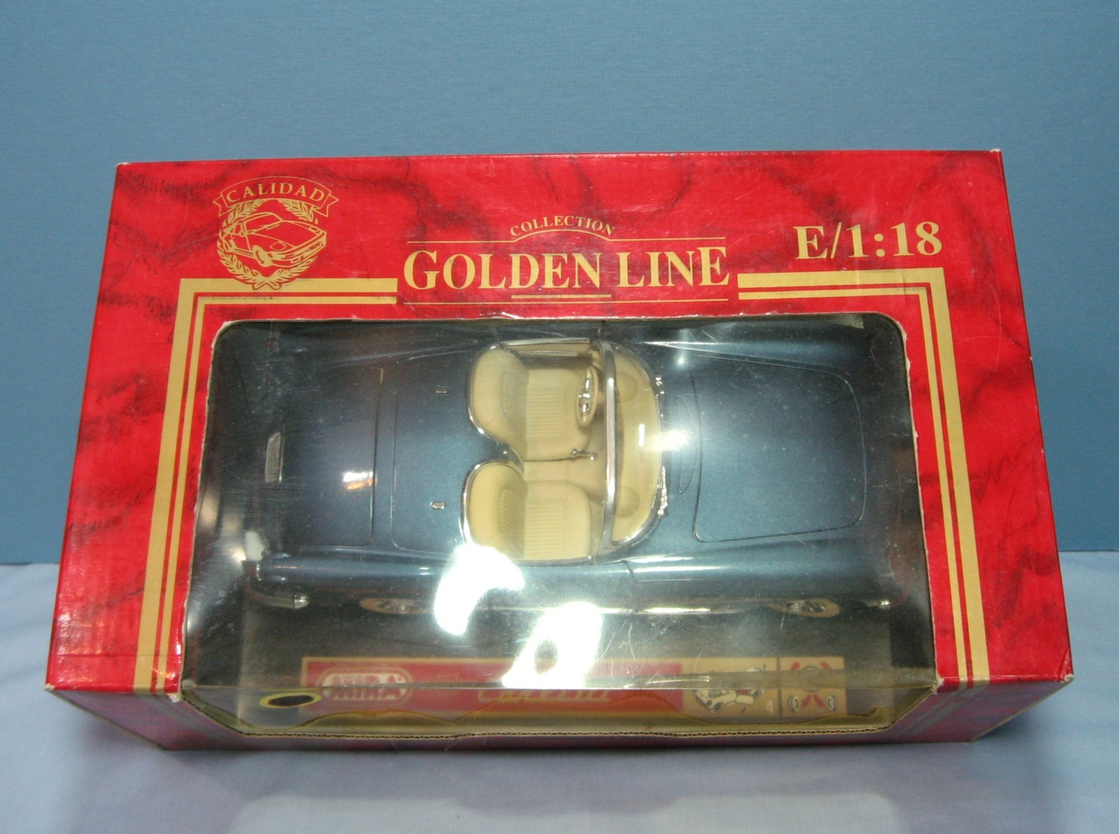 Mira Golden Line Die Cast 1:18 Scale 1954 Corvette Classic NIB Made in Spain
