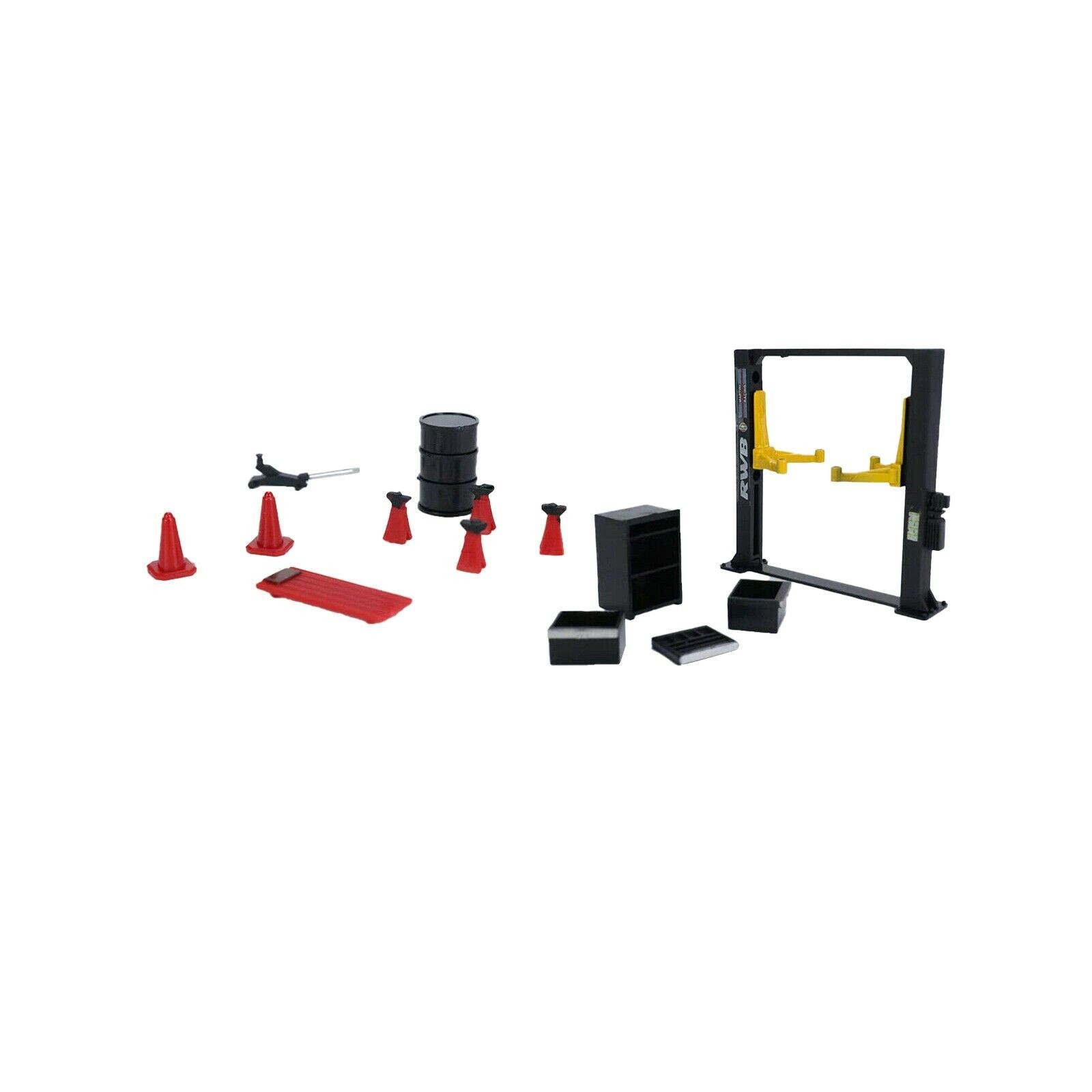 ABS 1/64 Model Car Display Diorama Garage Maintenance Tools Set Decoration;