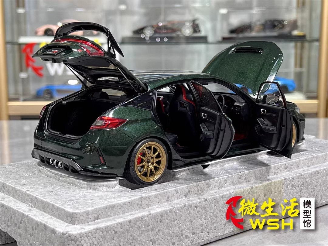 MotorHelix 1/18 Honda Civic Type R FL5 Alloy Display Model Car Green / Magic