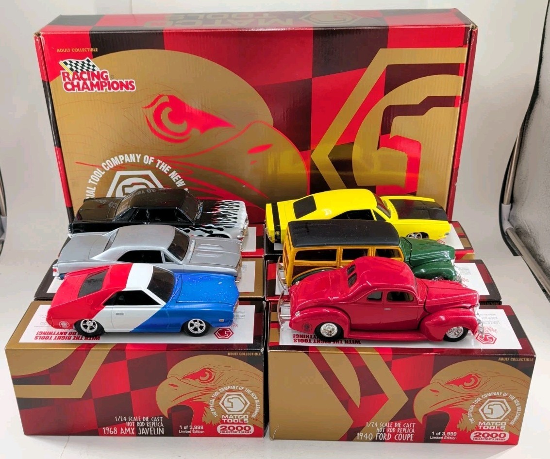 2000 Racing Champions Matco Tools 1:24 Hot Rod Replica Set 6 Cars