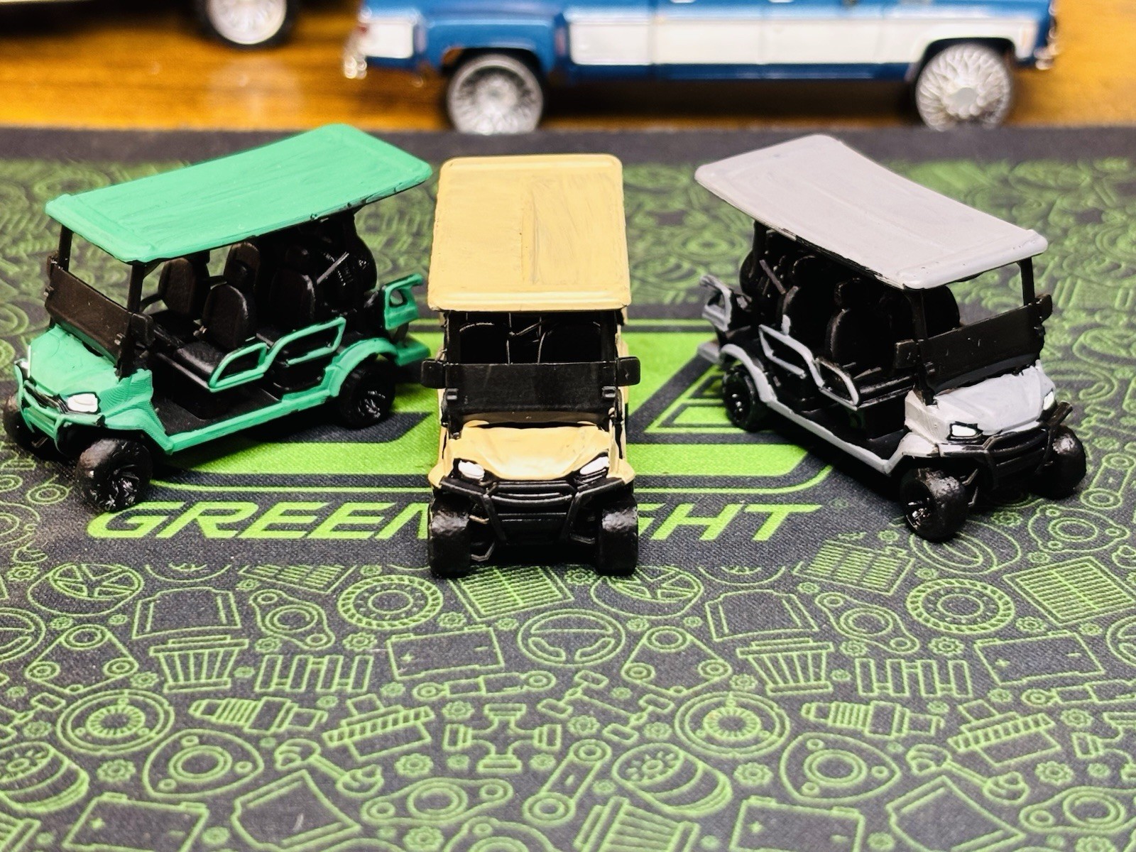 1/64 3D Printed Golf Cart Farm Diecast Diorama Greenlight 3x Variety
