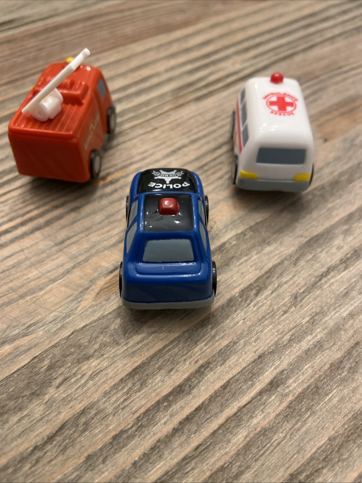 Rescue Rollers Stamper Set – Police, Fire & Ambulance Mini Toy Cars, Case
