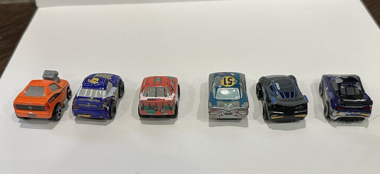 Lot Of 6 Disney Pixar Cars Die Cast Mini Racers Snot Rod Storm Sputter