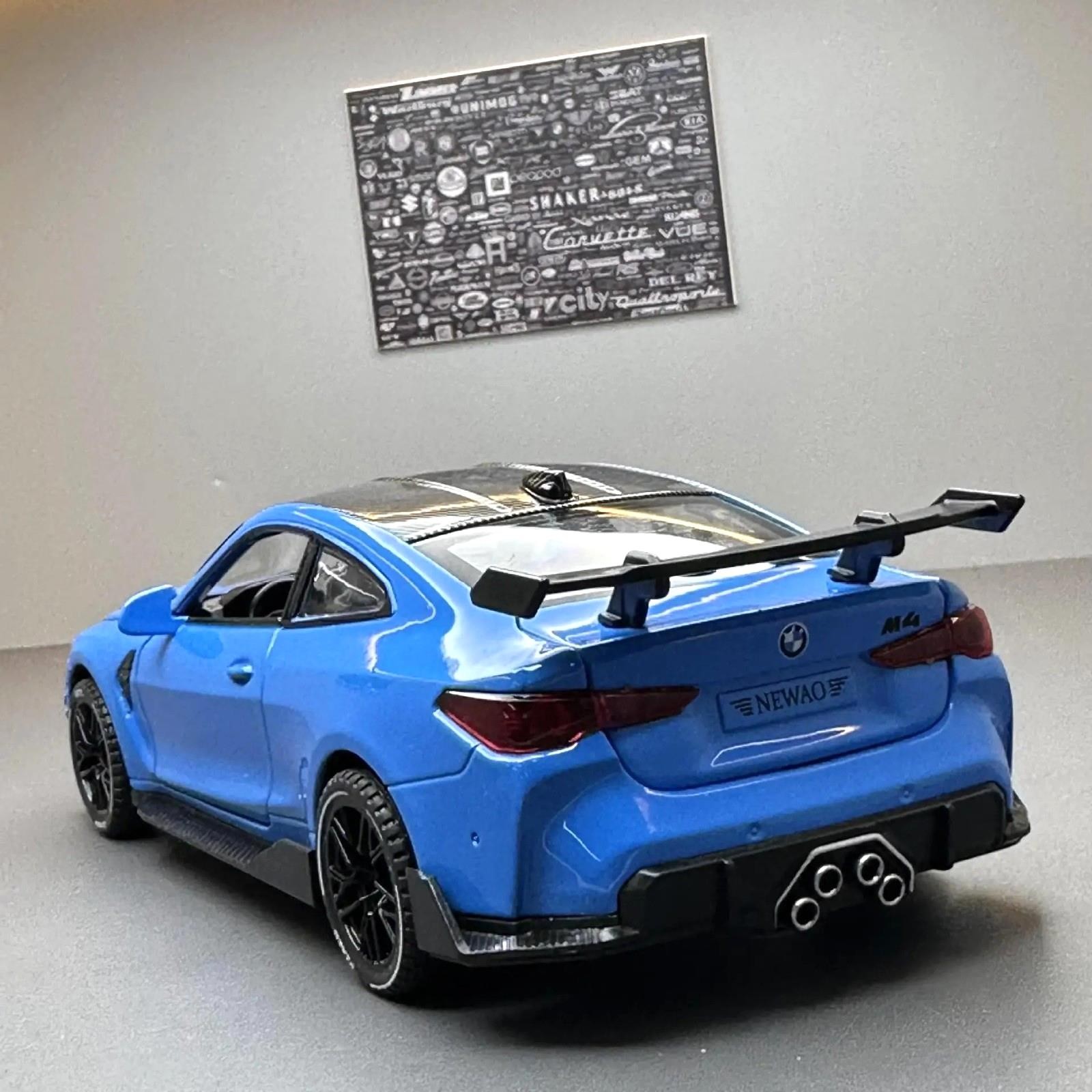 1:32 BMW M4 Coupe Sports Alloy Diecast Sound/Light Car Toy Gift Collectible NEW
