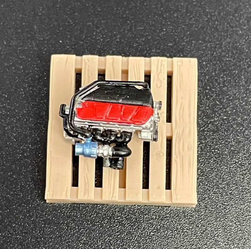 1/64 Diorama Garage Car Turbo Engine Model Tuning Workshop Scene Accessory Props