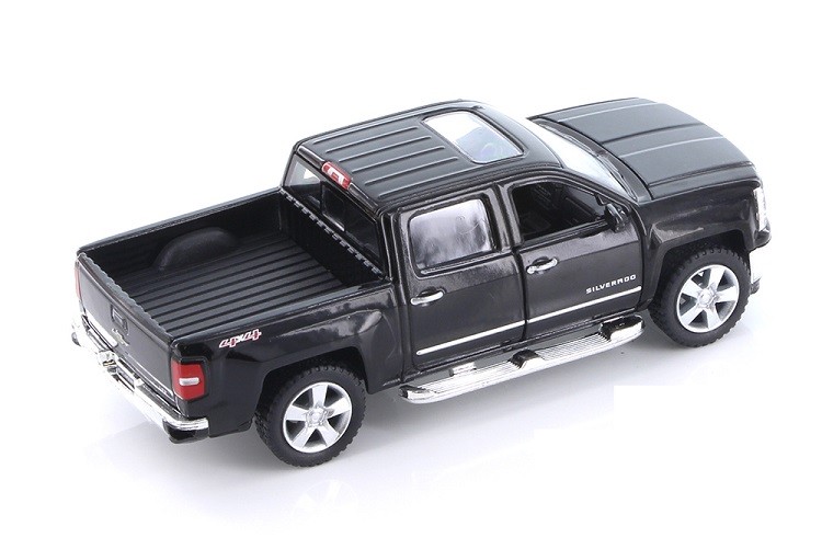 Kinsmart 2014 Chevrolet Silverado LTZ 4×4 Pick Up Truck 1:46 Diecast Car Black