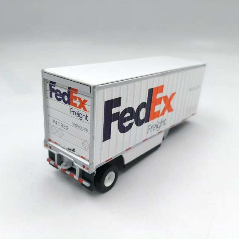 FedEx Truck & Trailer Diecast Model DM Alloy Container Logistics Container 1:50