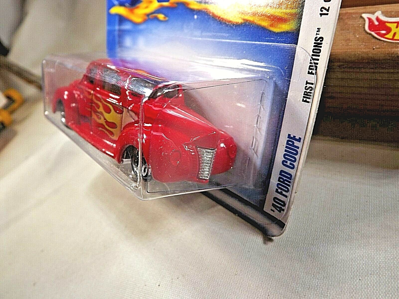 2002 Hot Wheels #24 First Editions 12/42 ’40 FORD COUPE Red w/Chrome 5 Spoke Whl
