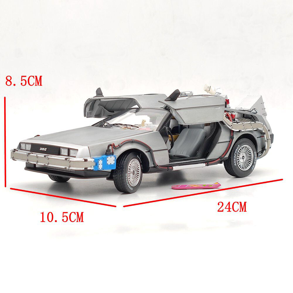 1/18 Hot Wheels Elite Back To The Future Time Machine Delorean BCJ97 Model Car