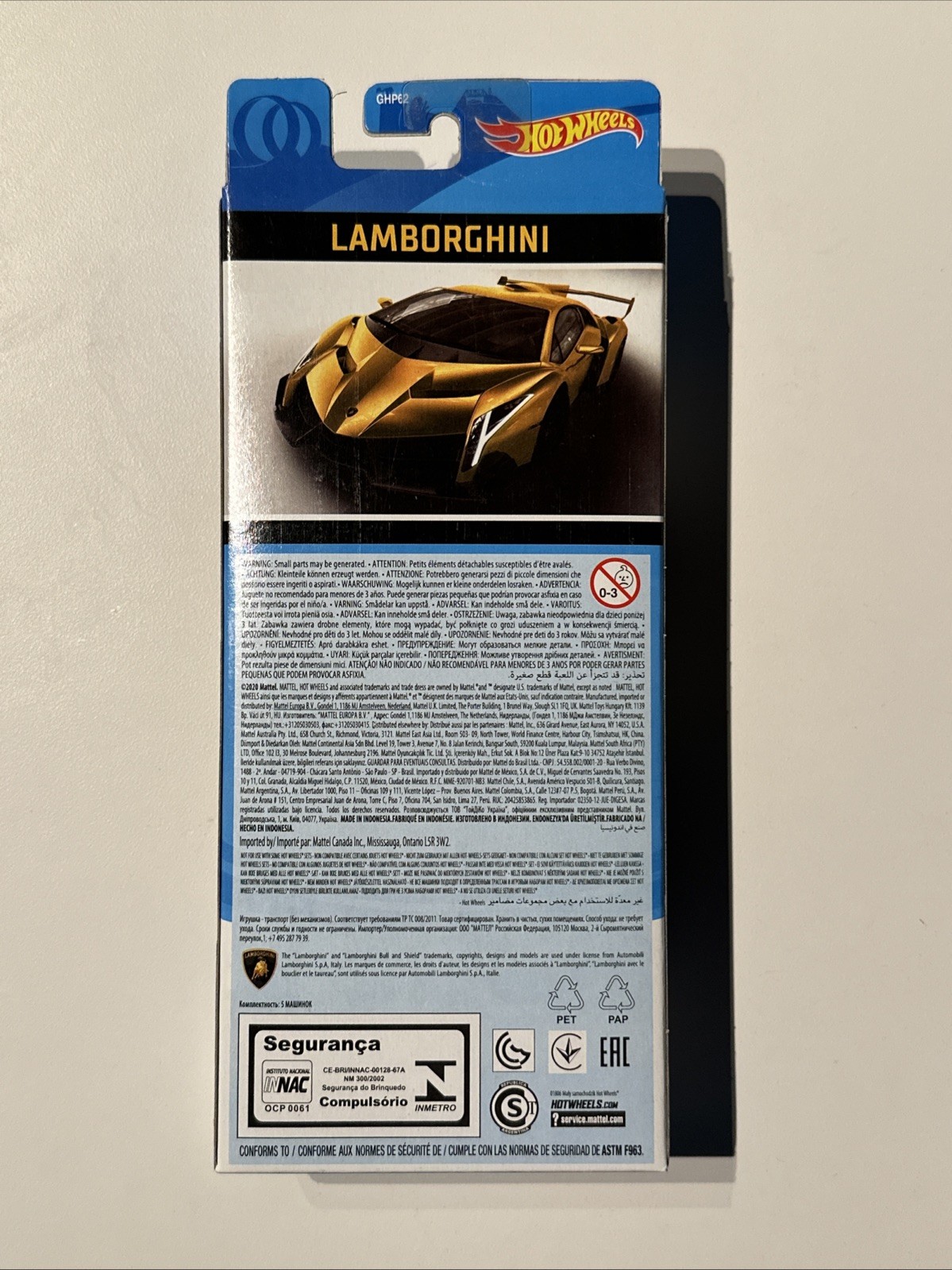 2020 Hot Wheels Lamborghini 5 Pack Veneno Huracan Murcielago Aventador Gallardo