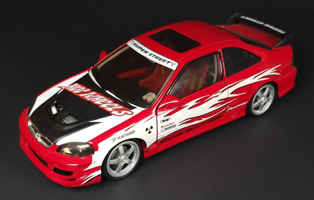 Hot Wheels No Box Honda Civic Si red Super Street 1/18