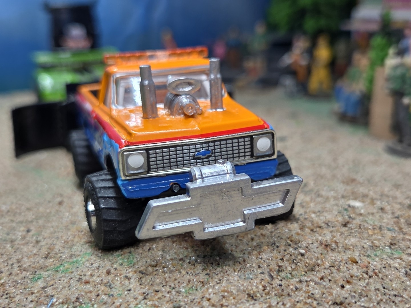 CUSTOM BUILT 1:64 4×4 GreenLight 1972 PULLING TRUCK puller Chevy CHEVEROLET Ertl