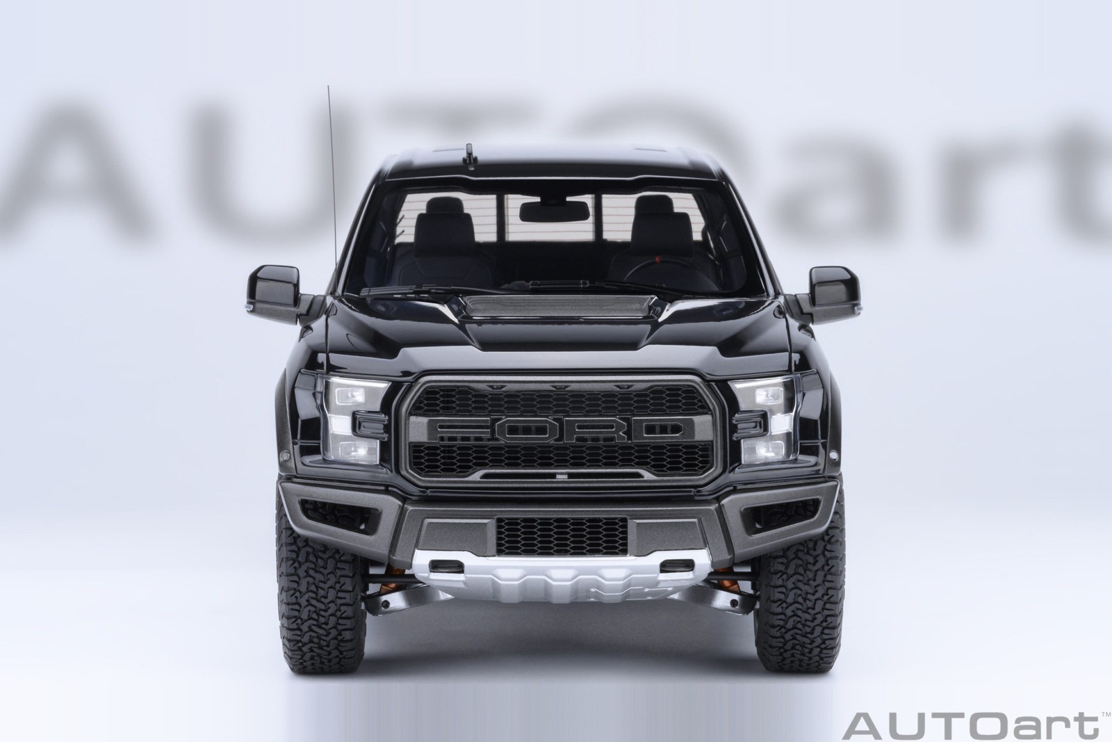 2019 Ford F-150 Raptor Supercrew Agate Black in 1:18 scale by AUTOart