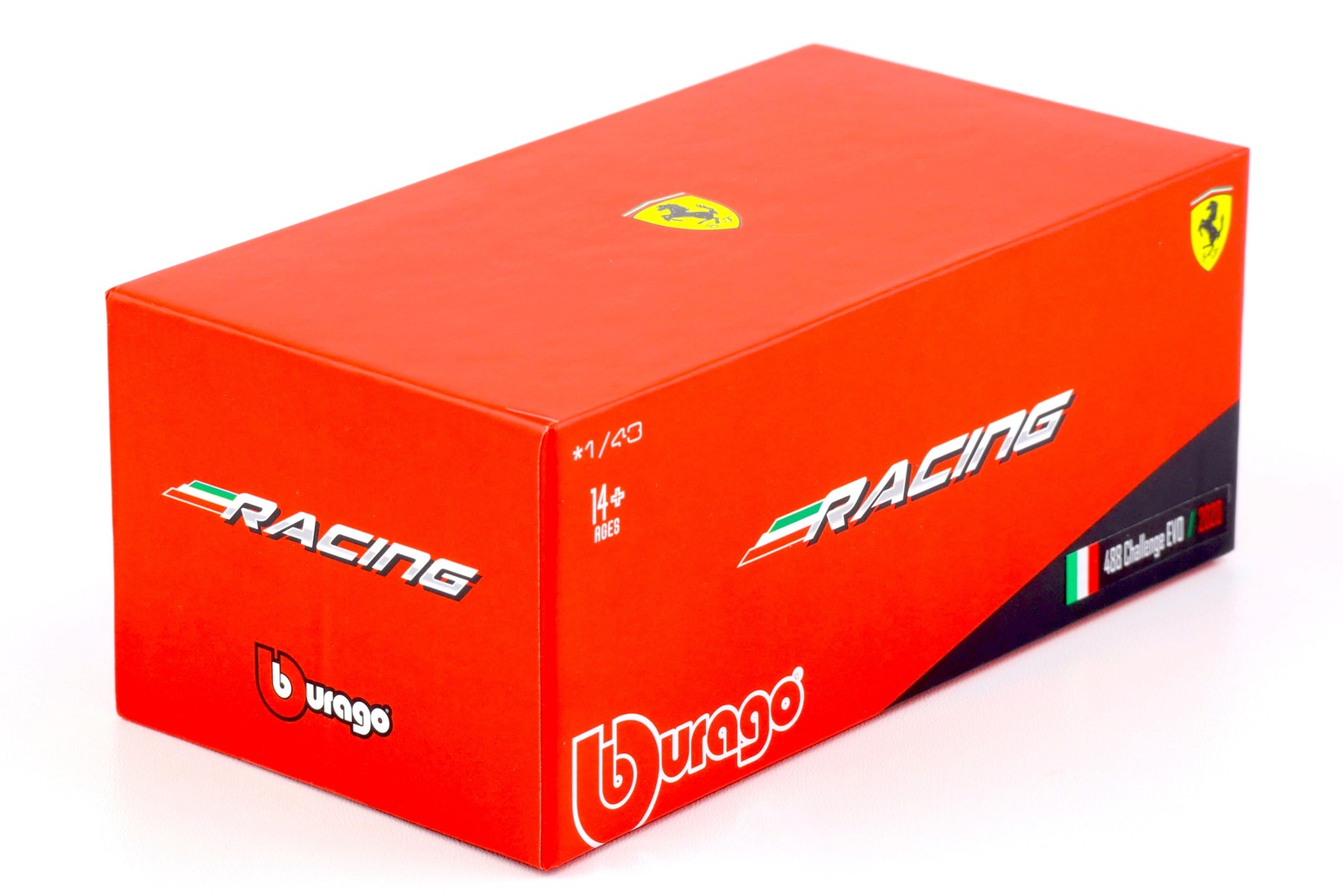 1:43 Bburago Ferrari 488 Challenge EVO #28 Red 2020 Diecast Metal Car