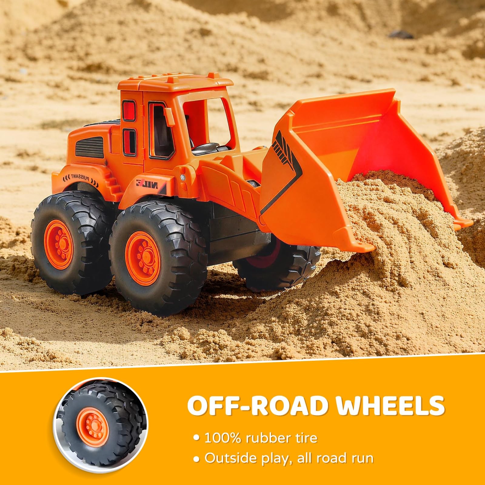 Construction Toys for 3 Years Old Boys Girls Kids, Friction Powered Construct…