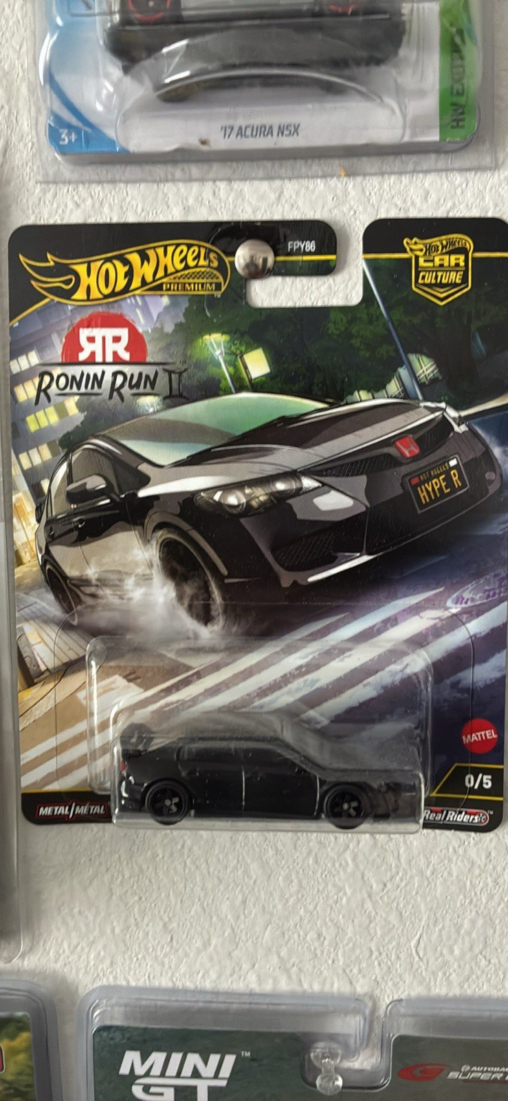 Hot Wheels ’07 Honda Civic Type R 0/5 2025 Pop Culture: Ronin Run II Chase Car