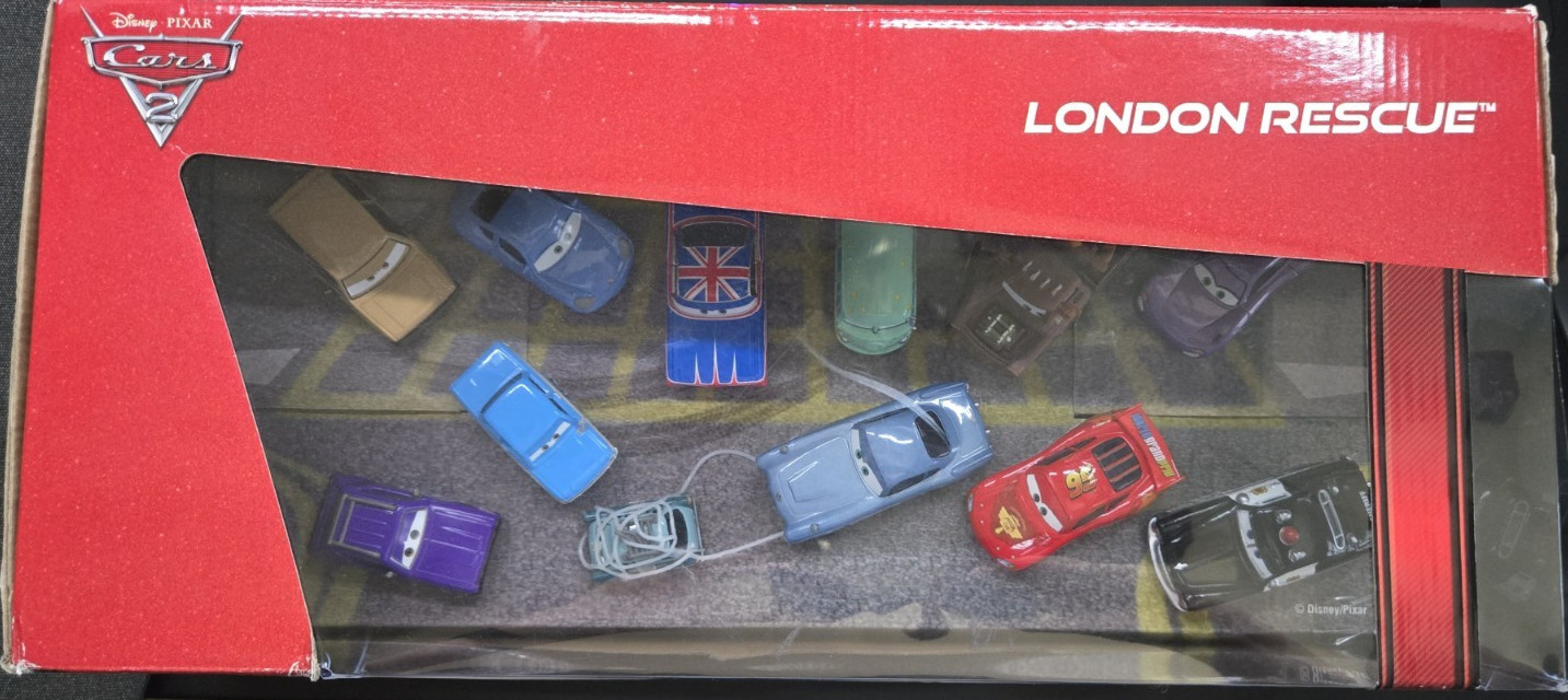 Disney Pixar Cars 2 London Rescue 12‑Car Gift Pack – Sealed – Mattel Diecast