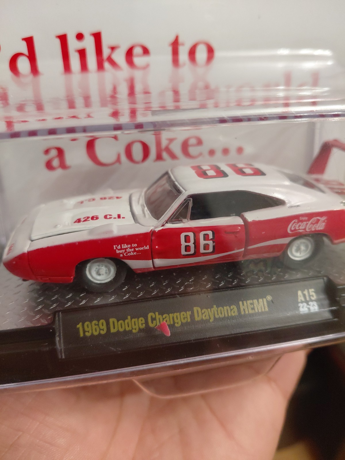 M2 Machines Coca-Cola 1969 Dodge Charger Daytona Hemi A15 1:64 Diecast Car