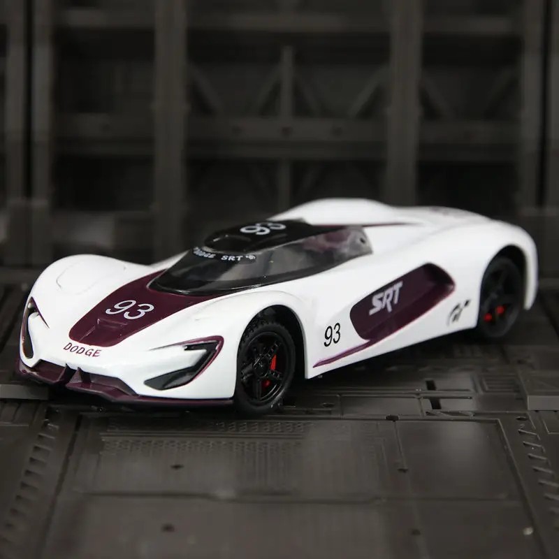 1:32 Dodge Tomahawk SRT V10 Diecast Light Sound Pull Back Collectible Toy Gift