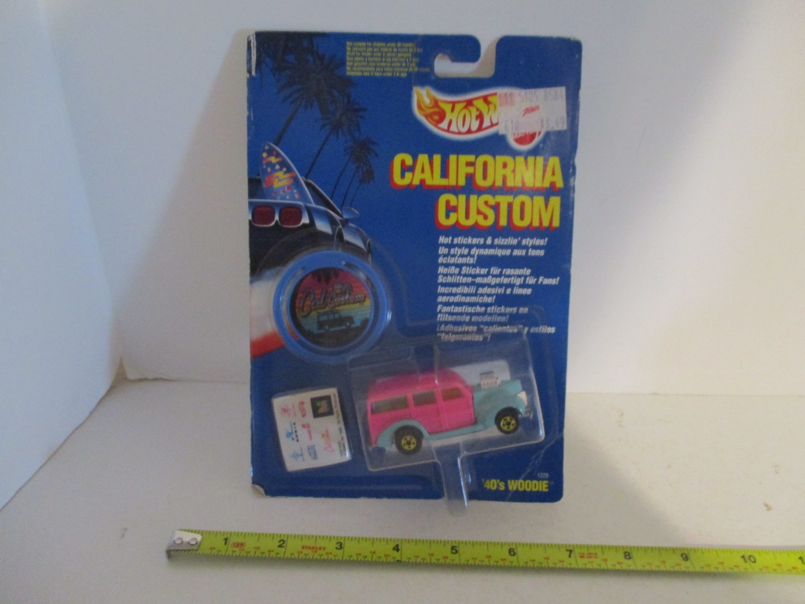 Hot Wheels California Custom 1940’s Woodie Pink & Blue 1990 MOC