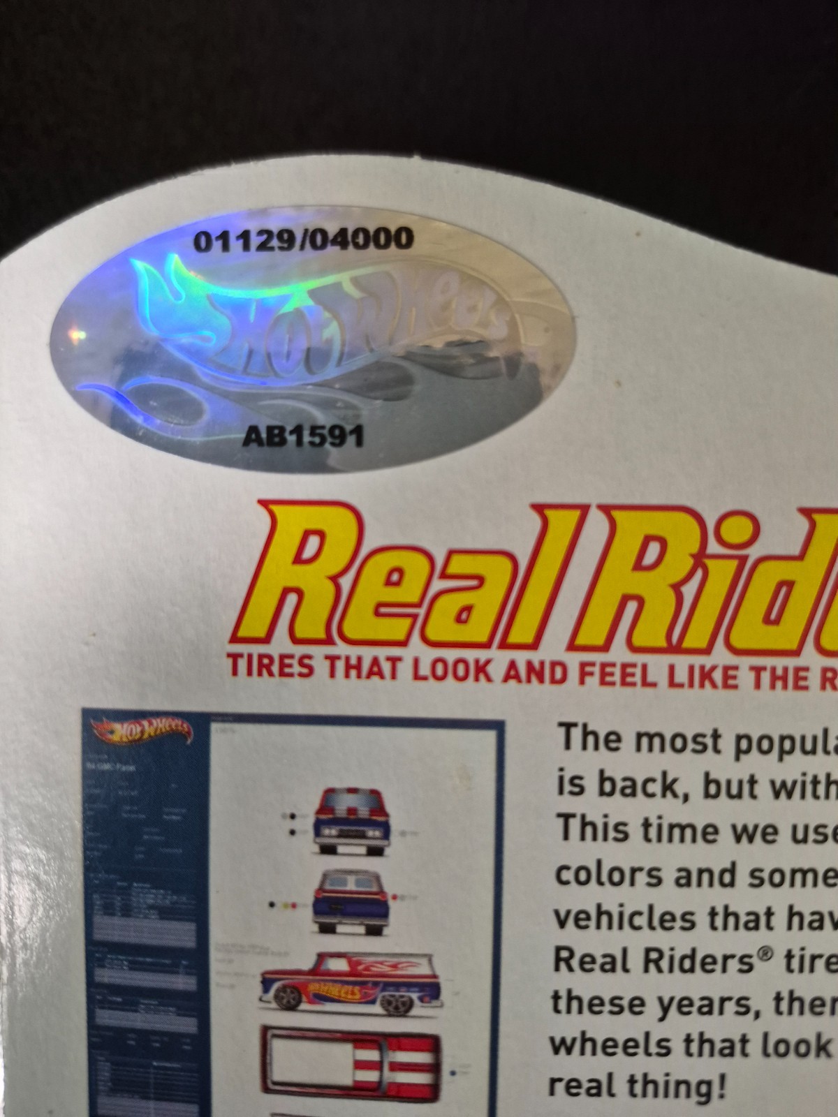 Hot Wheels Real Riders Series 10 ’64 GMC Panel #1129/4000 MOMC