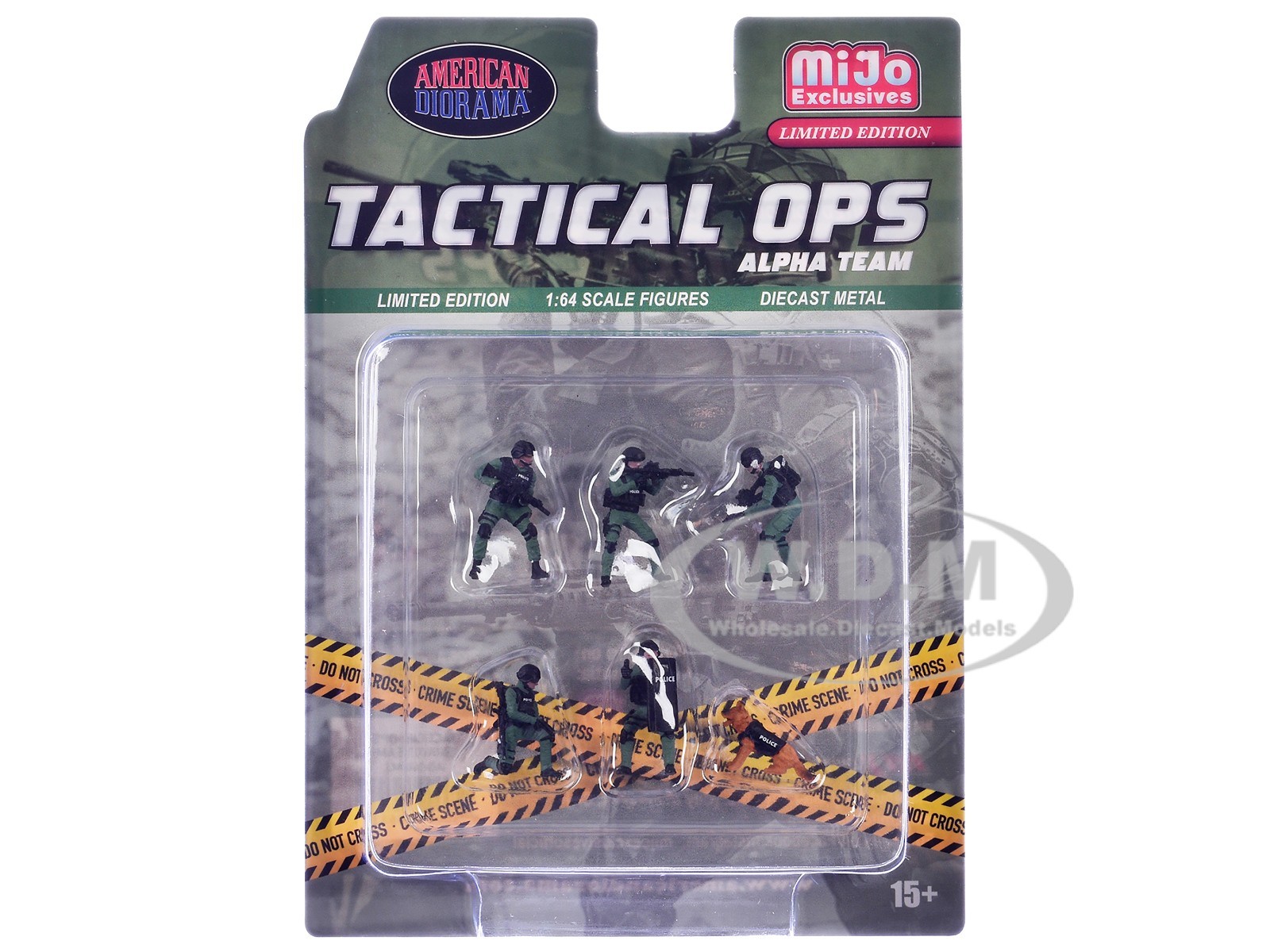 “TACTICAL OPS ALPHA TEAM” 6 PC FIGURE SET FOR 1/64 BY AMERICAN DIORAMA AD-2440MJ