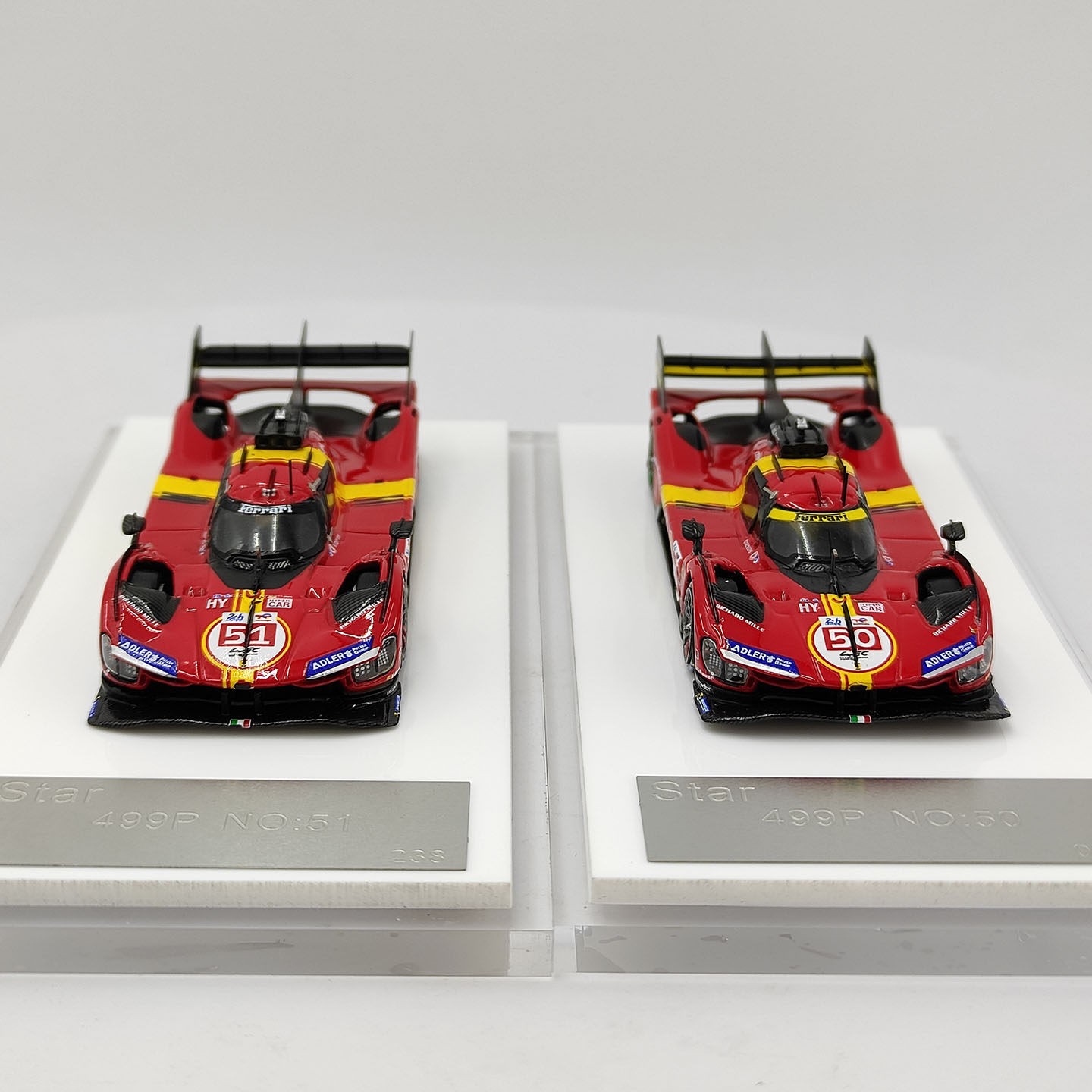 1: 64 Scale Ferrari STAR 499P Red # 50 # 51 Le Mans Racing Resin Car Model