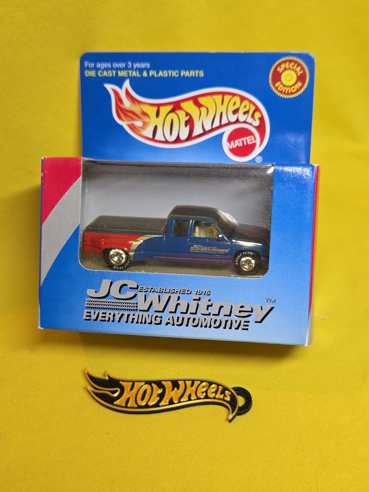 Hot Wheels JC Whitney Chevy C3500 Dually in Blue Real Riders Sealed & Gift🔥48