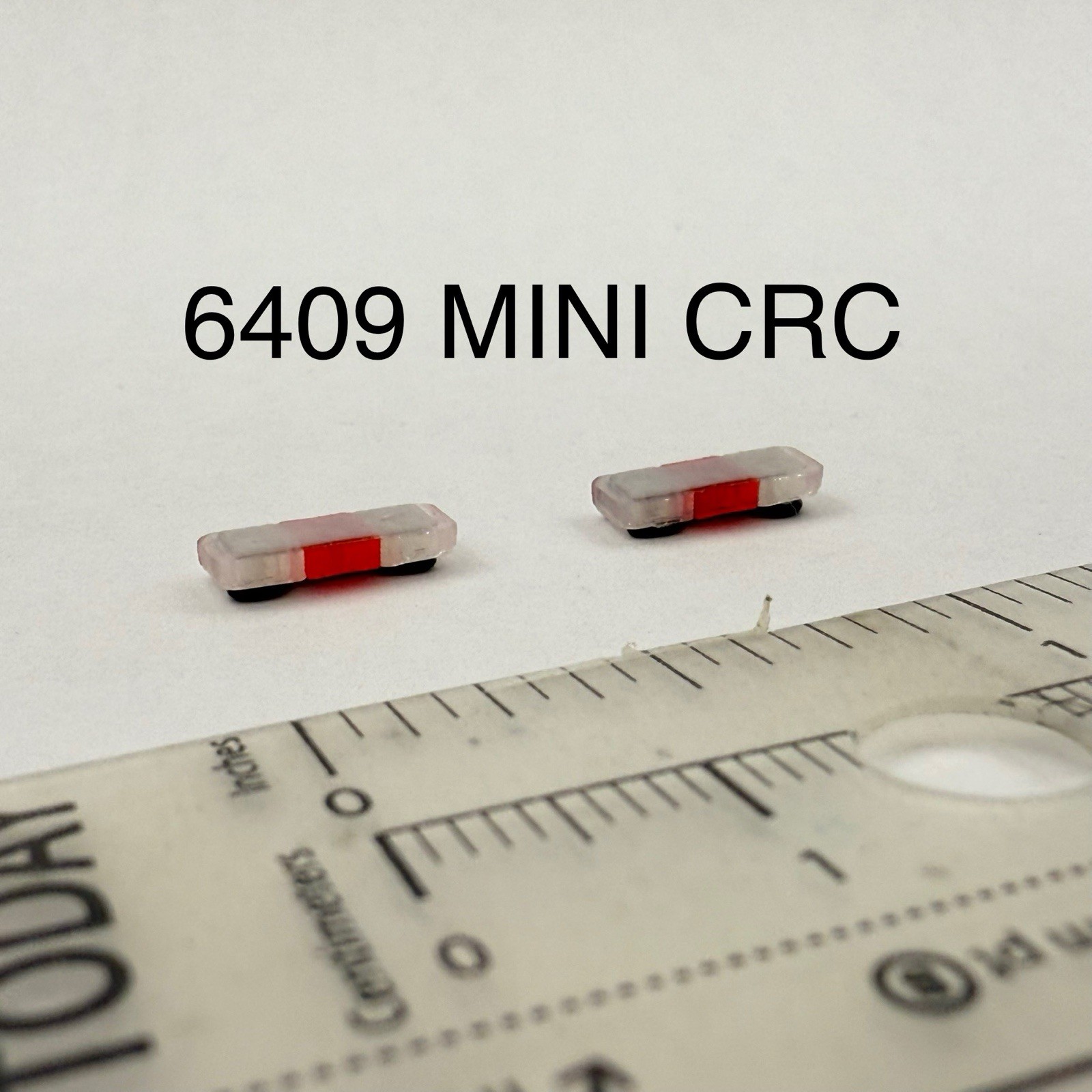 2 Pack 1/64 Mini Whelen Edge Clear Red Clear Lightbar Gray Top Police Fire EMS