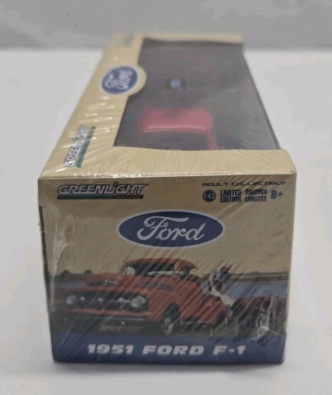 Greenlight 1/43 – Ford F1 Pick Up Red 1951 Limited Edition NIB RARE!!!