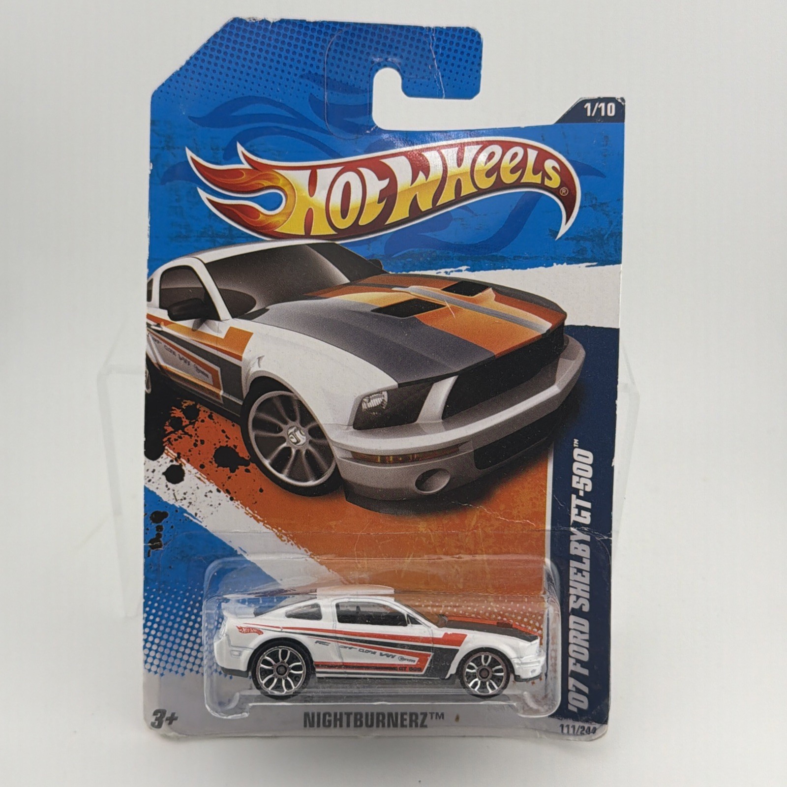 2011 Hot Wheels *KMART Exclusive Color* ’07 Ford Shelby GT-500 -white #111 1/10