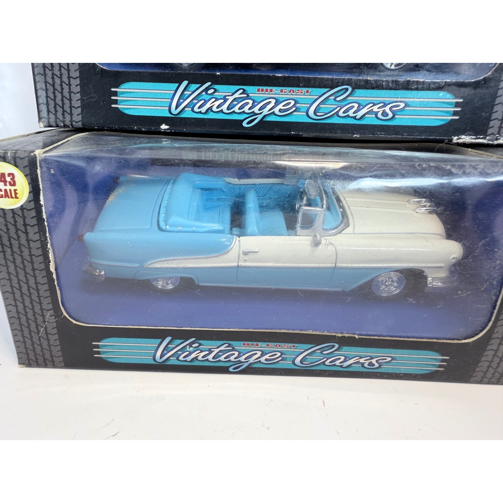 New-Ray Vintage Cars 1:43 Die-Cast Set Mustang Thunderbird Corvette Bel Air 4pc