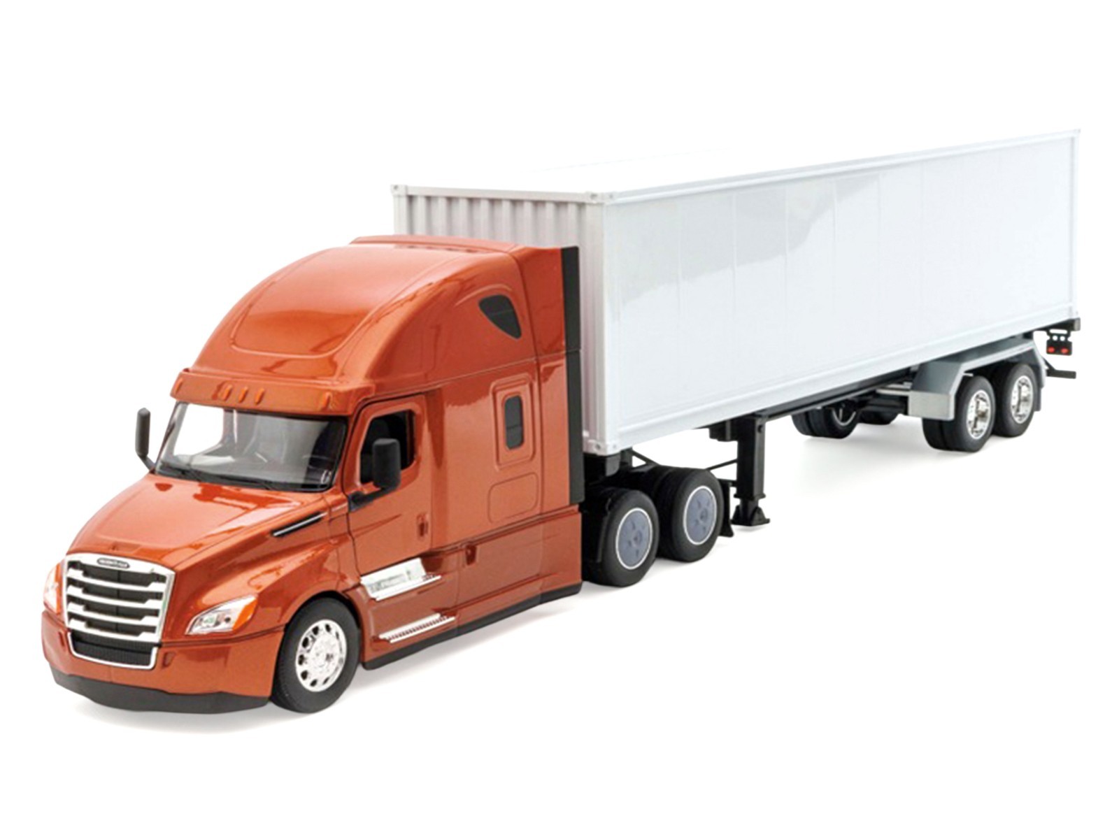 FREIGHTLINER CASCADIA TRUCK BRONZE W/CONTAINER 1/32 DIECAST BY WELLY 32696W-GLD