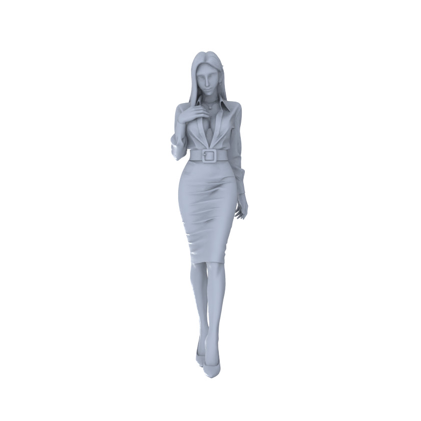 MRY-SFW 1/64/87 Modern Figure Female Executive Business Pose HO N Miniature