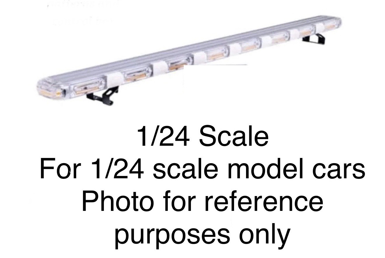 1/24 1/25 LED Compatible Clear Narrow Lightbar Police Fire Emergency