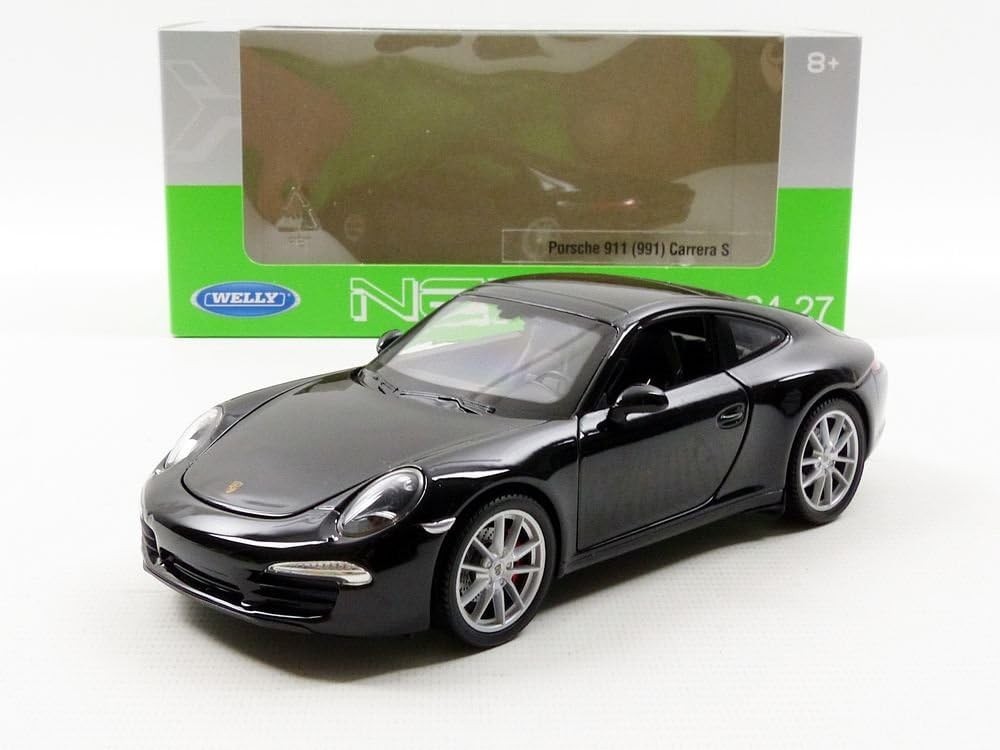Welly NEX Porsche 911 Carrera S Black – Metal Die cast Vehicle 1/24 – New