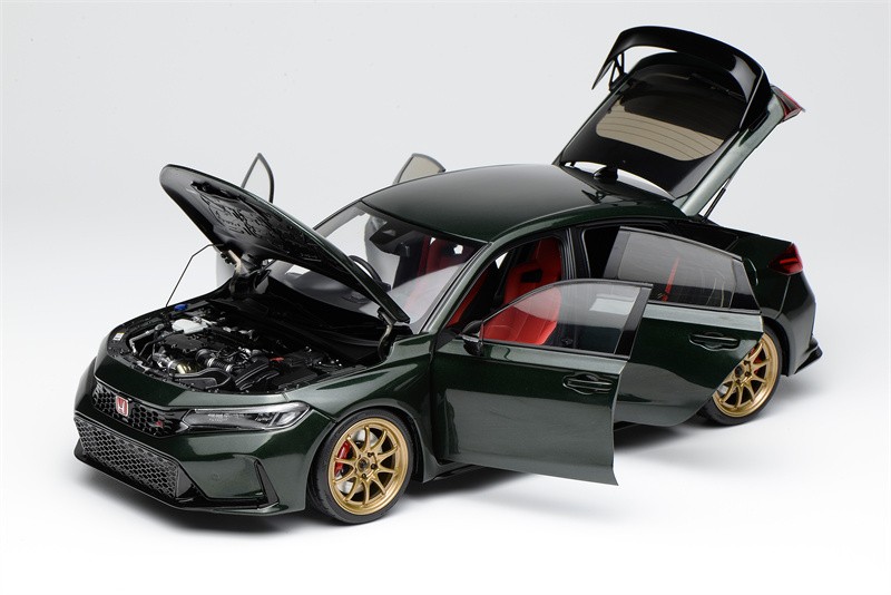 Motorhelix 1/18 Honda Civic Type R FL5 Model Car Customized Dark green/Magic