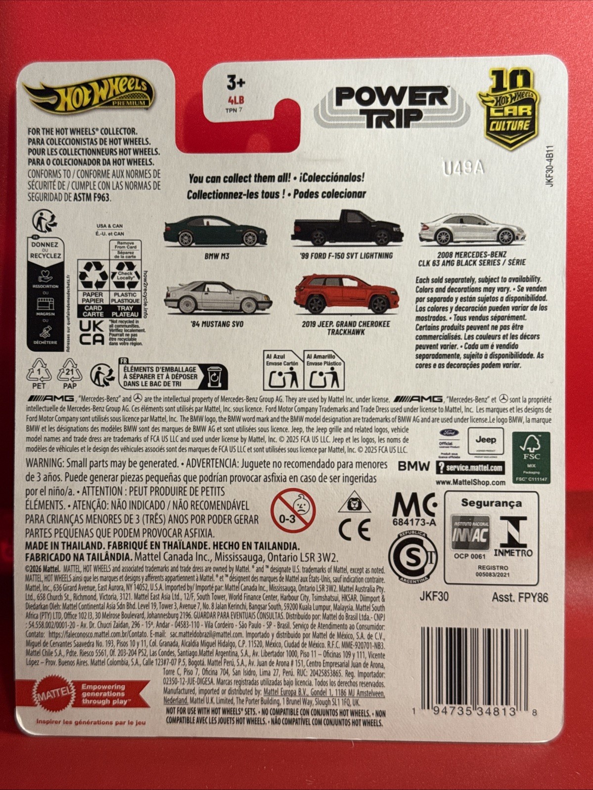 Hot Wheels BMW M3 E46 Green Power Trip FPY86-961 R 1/64