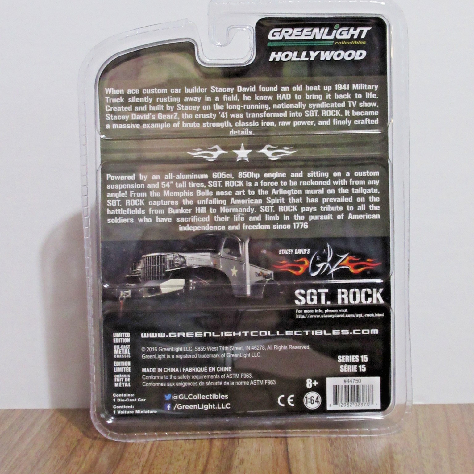 GREENLIGHT 1/64 HOLLYWOOD STACEY DAVID’S GEARZ 1941 MILITARY 1/2 TON 4×4