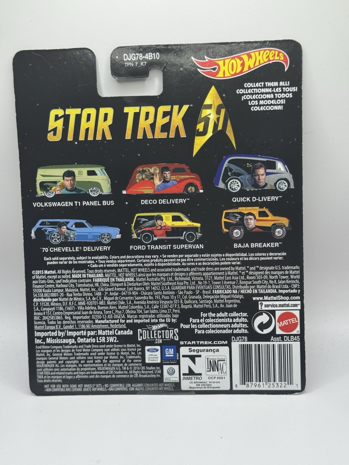 Hot Wheels Star Trek 50 Ford Transit Supervan – 1:64 Diecast Car Real Riders
