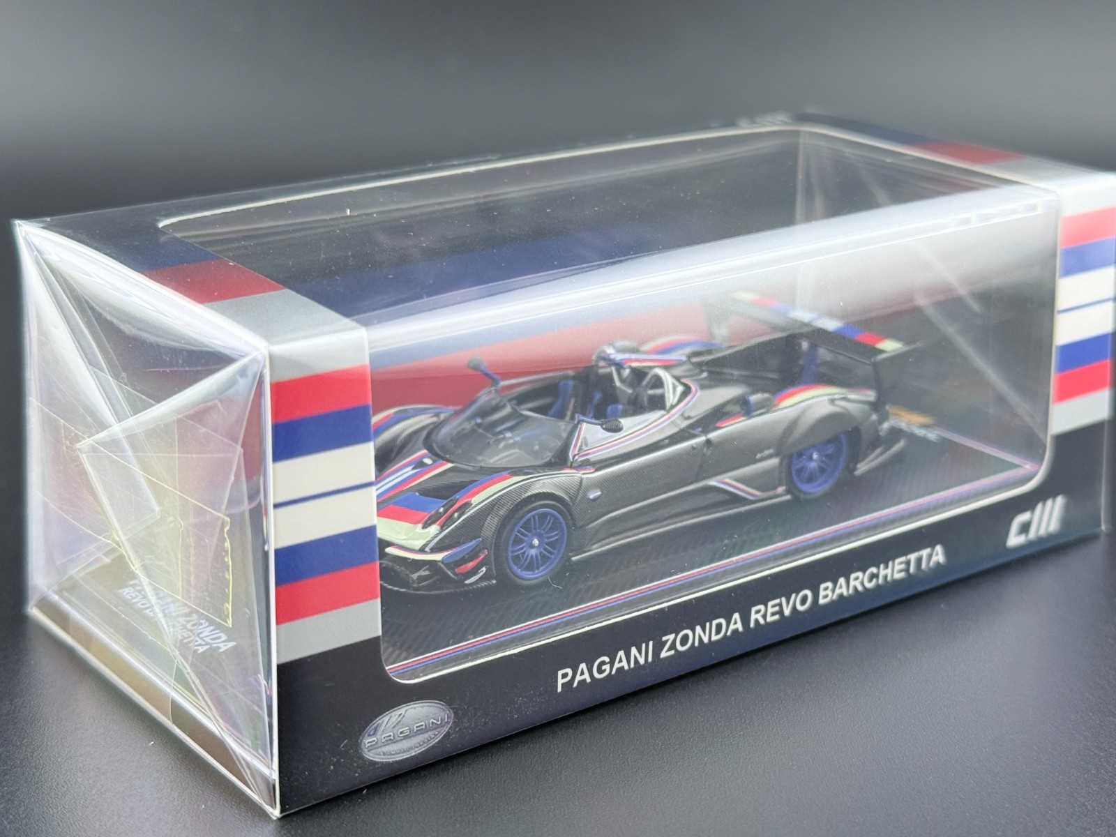 CM Model Pagani Zonda Revo Barchetta – Carbon Fiber Black 1/64