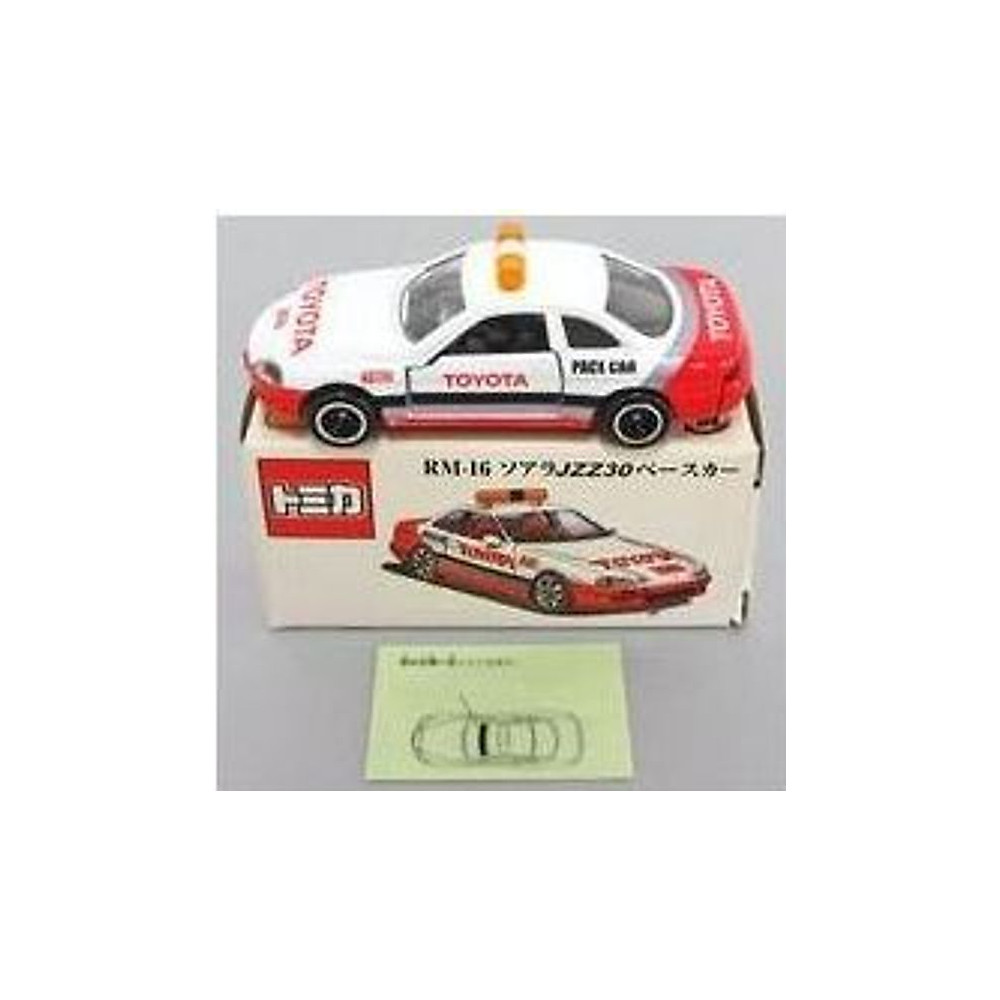 Tomica 1 63 Soarer JZZ30 Pace Car (White x Red Silver) “Tomica Racing Mej Used