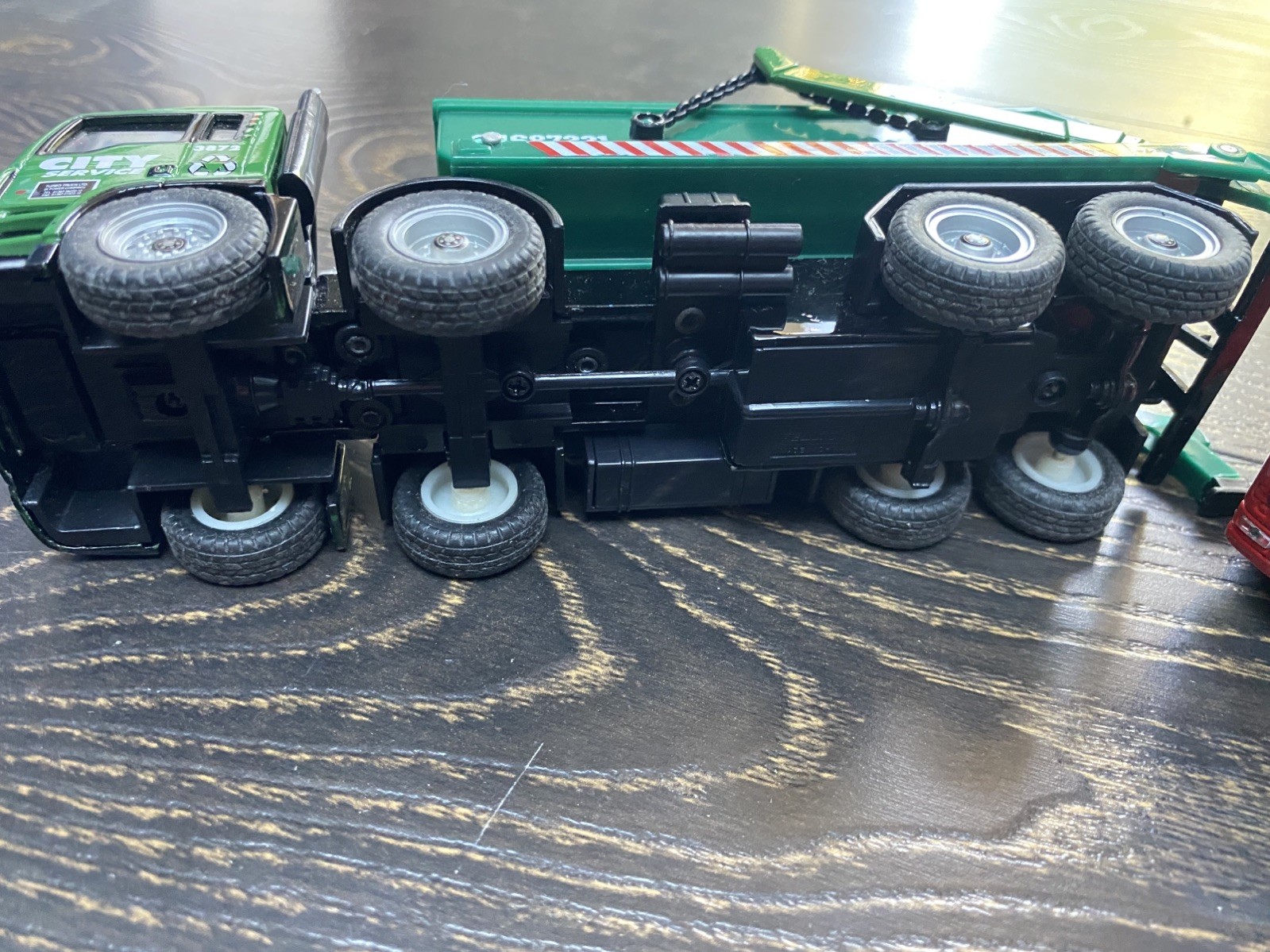 Action City REALTOY City MAN Skip Truck Dumpster & a MAN Racing Team Unit