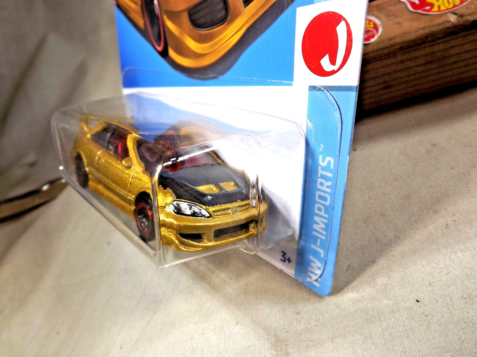 2024 Hot Wheels #45 HW J-Imports 2/10 HONDA CIVIC Si Gold w/Black 5 Sp Red Rims