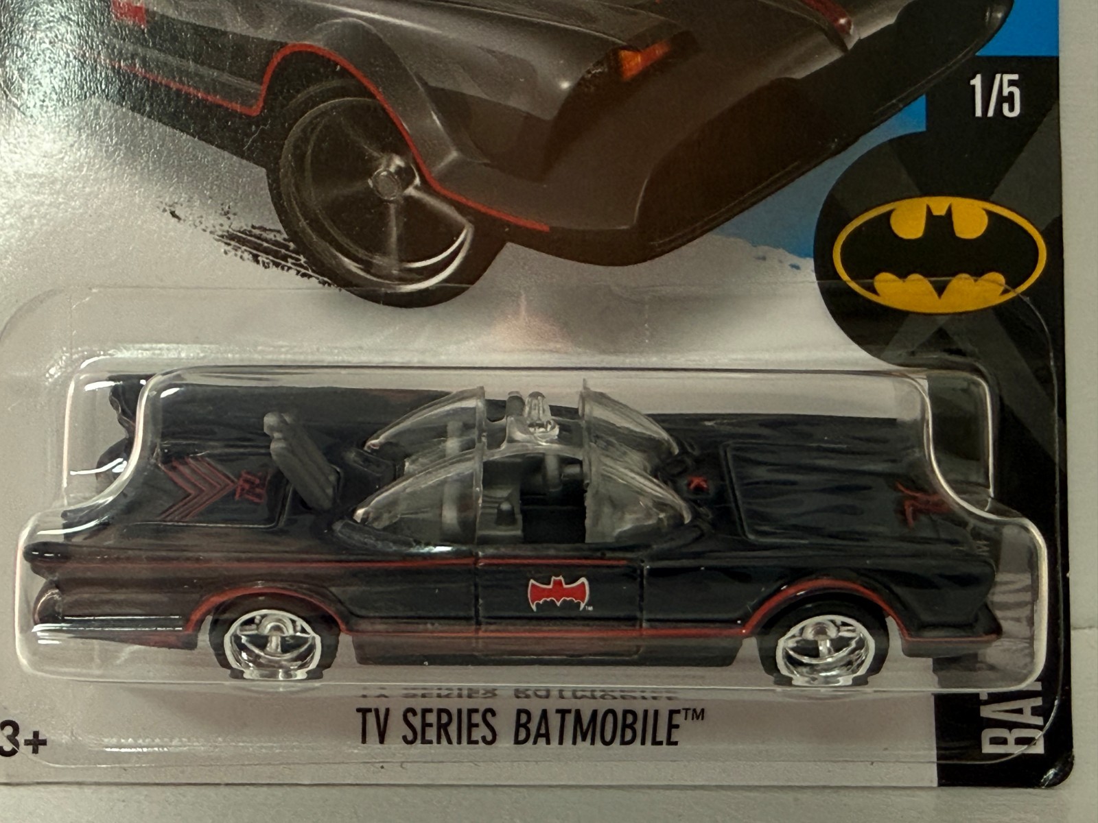 2016 HOT WHEELS SUPER TREASURE HUNT 1/5 BATMAN TV SERIES BATMOBILE 1:64