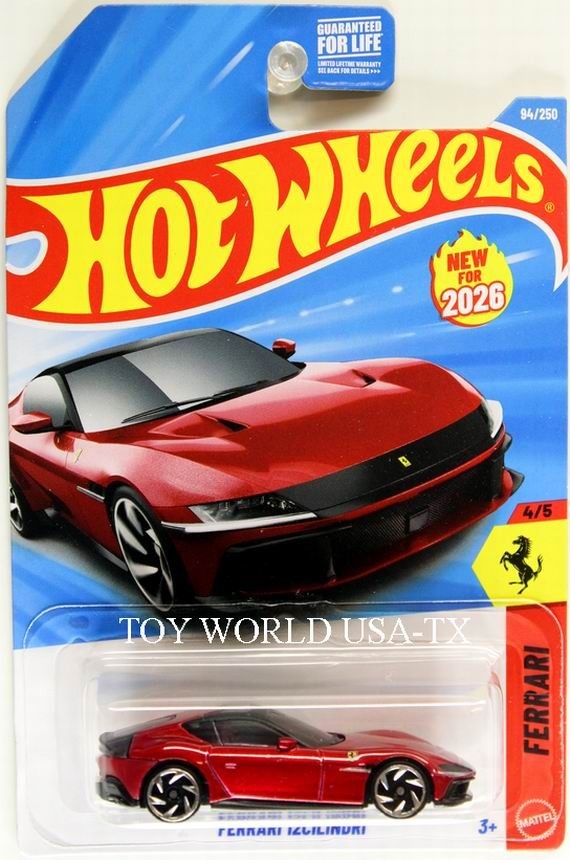 2026 Hot Wheels #94 Ferrari Series Ferrari 12Cilindri red